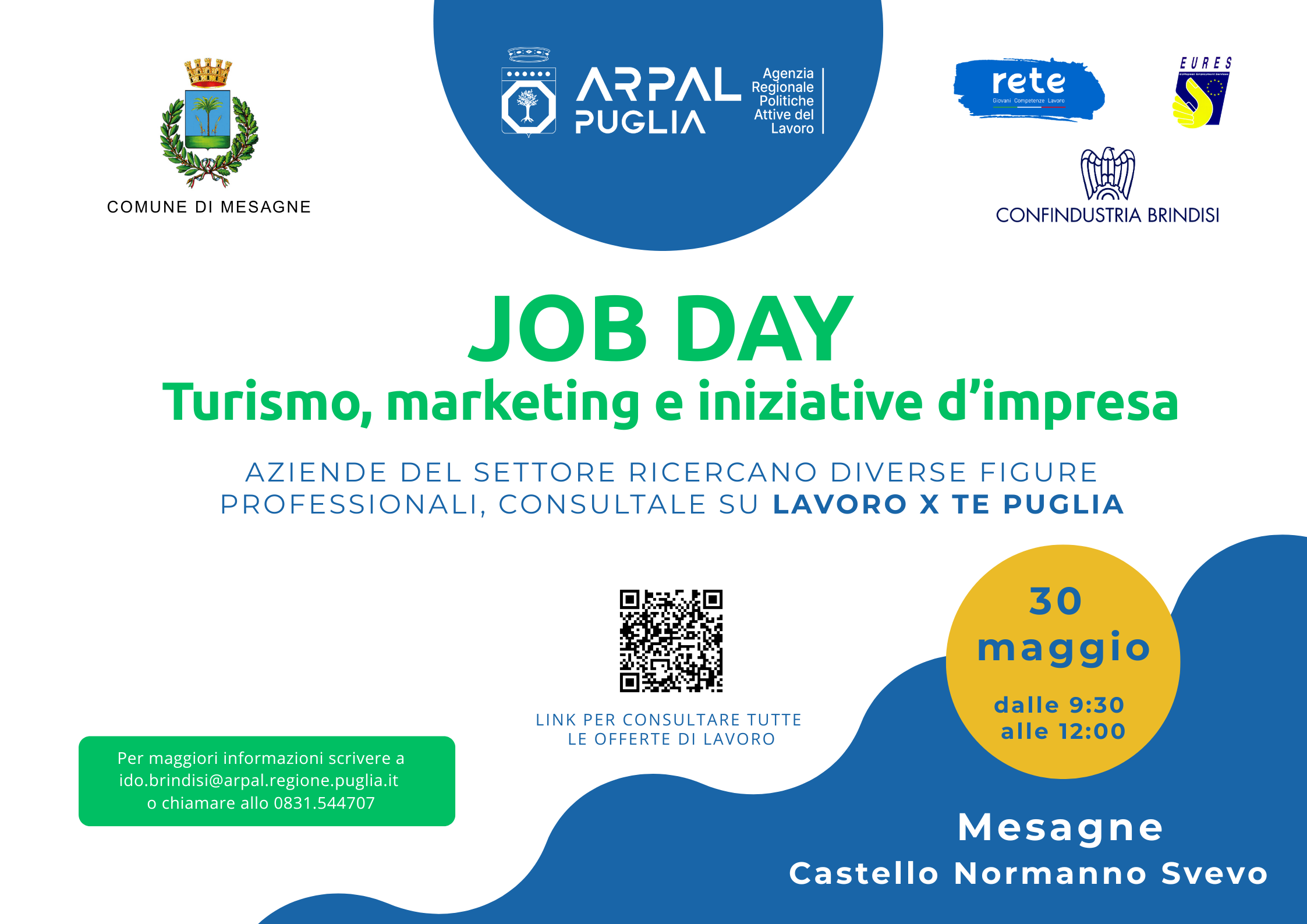 JOB DAY – Turismo, marketing e iniziative d’impresa: grande attesa a Mesagne per la prima edizione del recruiting day dedicato al settore turistico